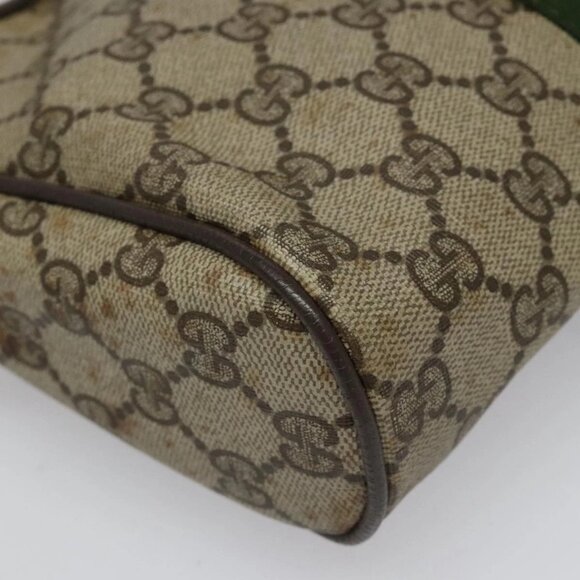 GUCCI GG Supreme Web Sherry Line Clutch Bag PVC Beige 89 01 012 Auth 112453 - Picture 4 of 16